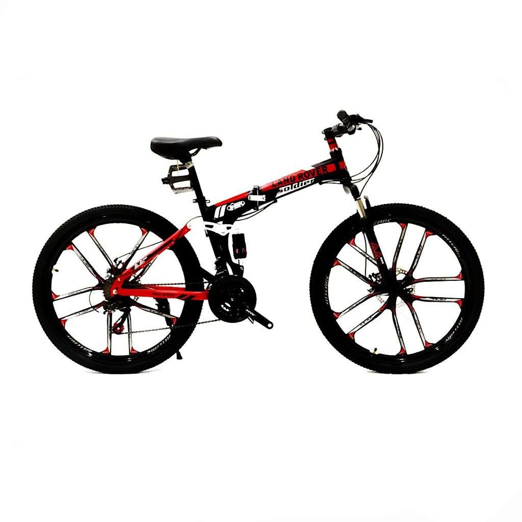 Land Rover Alloy Wheel Foldable Mountain Bike 26" - Red Black