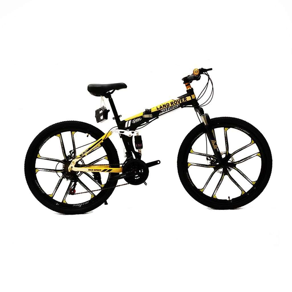 Land Rover Alloy Wheel Foldable Mountain Bike 26" - Yellow Black
