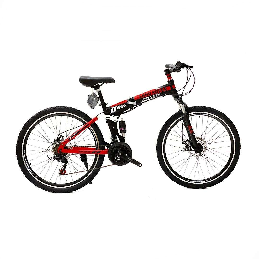 Land Rover Spoke Foldable Mountain Bike 26" - Red black