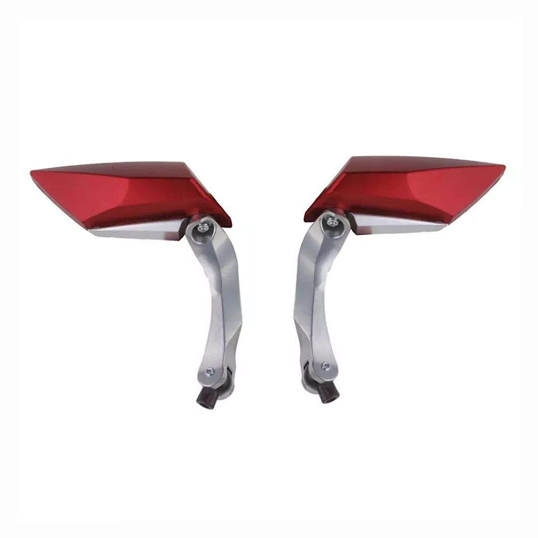 Motorcycle Rearview Rear View Side Mirror | WBBicycles - Red