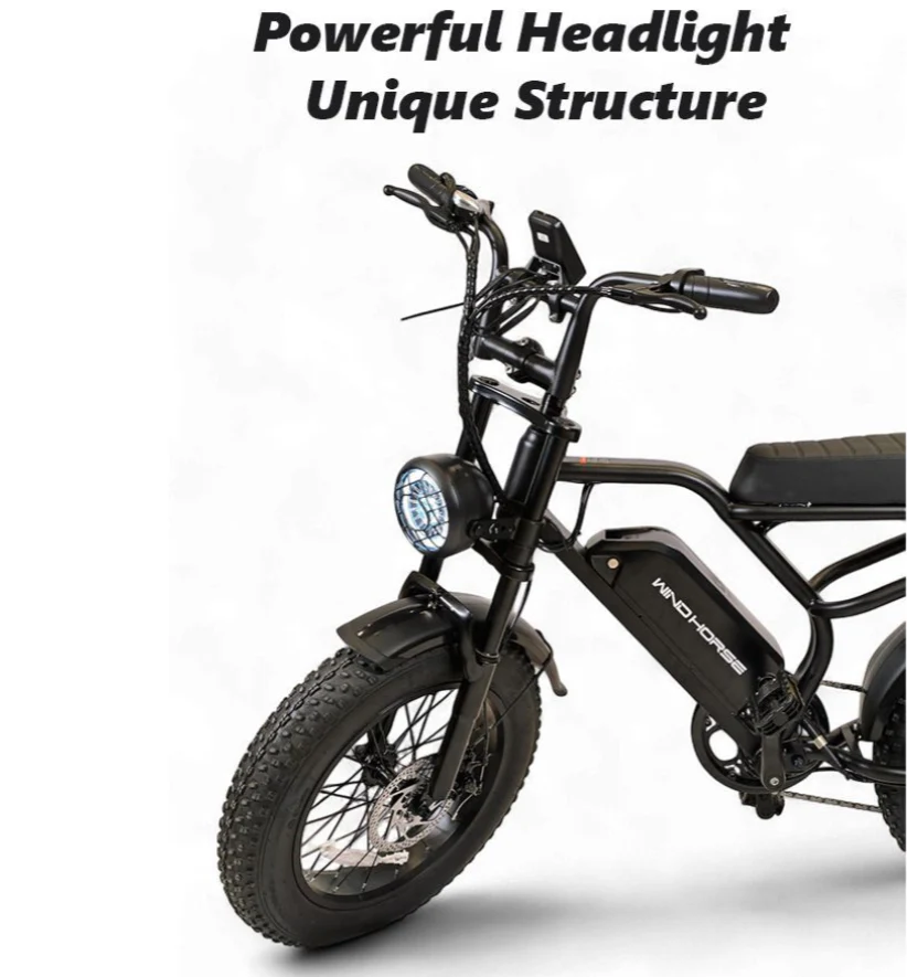 Windhorse V8 Fat Tyre E Bike 48V 18Ah 750W 2025 NEW Model